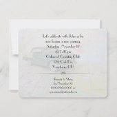 Vintage-auto op kaart, pensioen kaart (Achterkant)