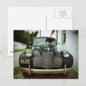 Vintage-auto op route 66 briefkaart (Voorkant / Achterkant)