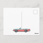 Vintage auto pastel kleur briefkaart (Achterkant)