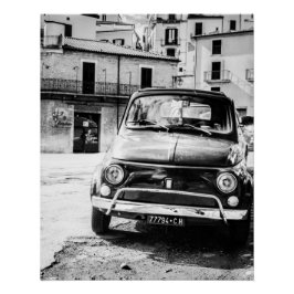Vintage-auto Perfect Poster | Fiat 500 | Italië