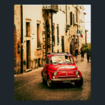 Vintage-auto Perfect Poster | Fiat 500 | Rome Ital<br><div class="desc">Poster van een Vintage-auto Fiat 500 in Italië. De Fiat 500 is een klassieke Italiaanse ontwerpauto. Stijl van  retro-Europese auto's. Het model van Rome en Italië maakt een geweldig Europees reis- of vakantiecadeau.</div>