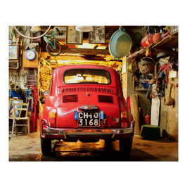 Vintage-auto Perfect Poster | Fiat 500 | Rome Ital