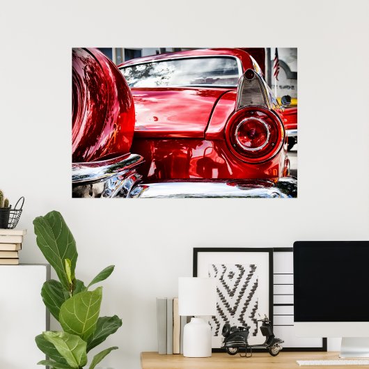Vintage-auto Poster (Thuiskantoor)