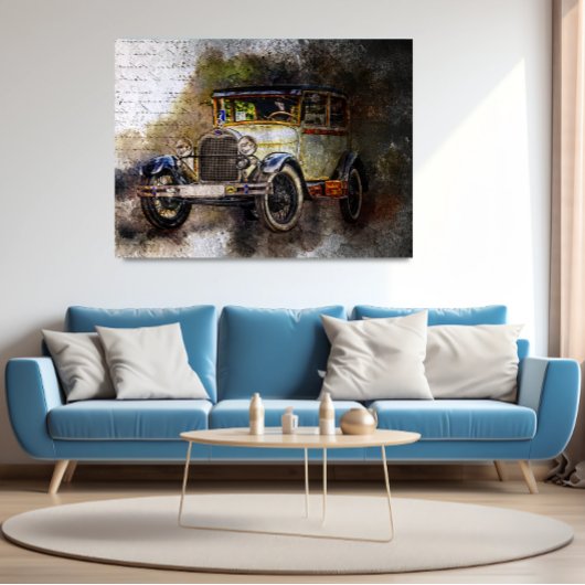 Vintage auto Poster nostalgische auto kunst