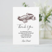 vintage, auto, racewagen bedankt (Staand voorkant)