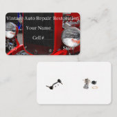 Vintage Auto Repair & Restoration Visitekaartje (Voorkant / Achterkant)