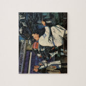 Vintage auto reparatie service bedrijf auto monteu legpuzzel (Verticaal)