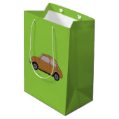 Vintage-auto-retro Medium Cadeauzakje (Achterkant Gekanteld)