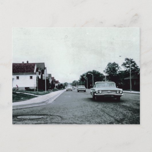 Vintage auto rijden op de weg Briefkaart (Voorkant)