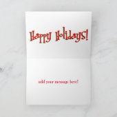 Vintage auto Santa Feestdagen Kaart (Binnen)