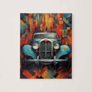 Vintage auto schilderij Abstracte kunst Legpuzzel