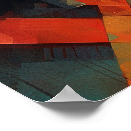 Vintage auto schilderij Abstracte kunst Poster (Hoek)