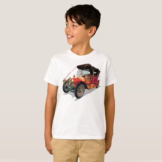 Vintage-auto T-shirt (Voorkant volledig)