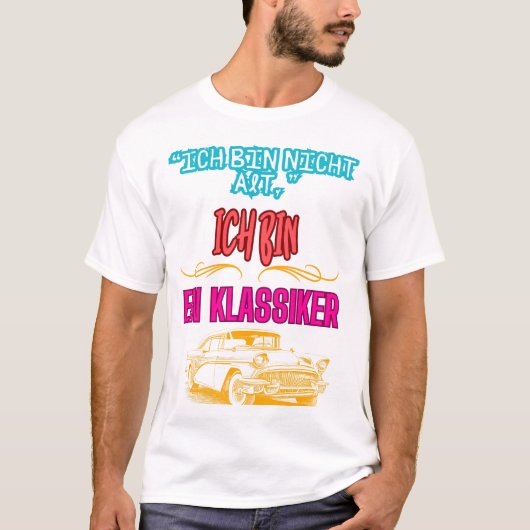 “Vintage Auto T-Shirt - ‘Ein Klassiker" (Voorkant)