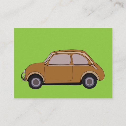 Vintage auto visitekaartje (Voorkant)