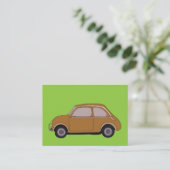 Vintage auto visitekaartje (Staand voorkant)
