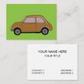 Vintage auto visitekaartje (Voorkant / Achterkant)