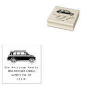 Vintage autoadres retour rubberen stempel (Gestempeld)