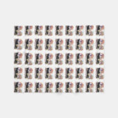 Vintage autodekens fleece deken (Voorkant (Horizontaal))