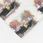 Vintage autodekens fleece deken (Hoek)