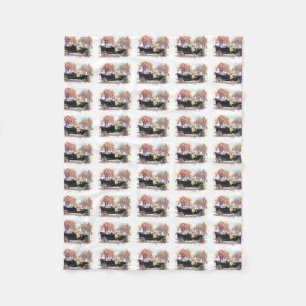 Vintage autodekens fleece deken