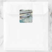 Vintage autodeur vierkante sticker (Tas)