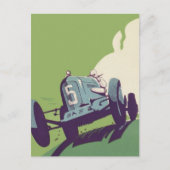 Vintage autorace briefkaart (Voorkant)
