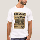 Vintage autorace poster t-shirt (Voorkant)