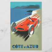 Vintage autoracing briefpapier (Voorkant)