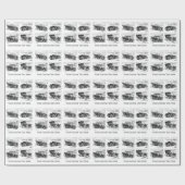 Vintage-auto's, aangepast verpakkingspapier cadeaupapier (Vlak)