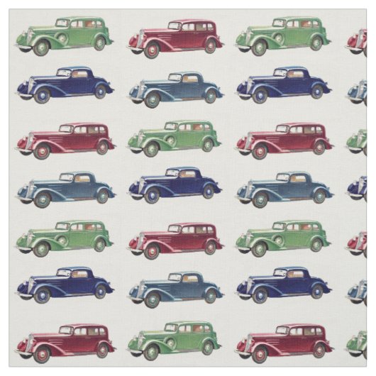 Vintage-auto's, aangepast weefsel stof (Swatch)