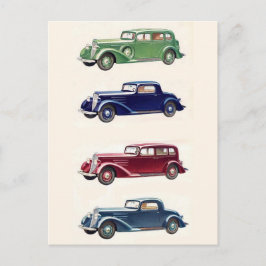 Vintage-auto's Briefkaart