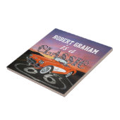 Vintage auto's - Cadeau - Route 66 - SRF Tegeltje (Zijkant)