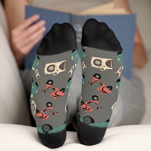 Vintage auto's en camera's sokken (Onderkant)