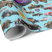 Vintage-auto's en -signalen cadeaupapier (Rol Hoek)