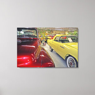 Vintage-auto's in Tallahassee Automobile Museum Canvas Afdruk