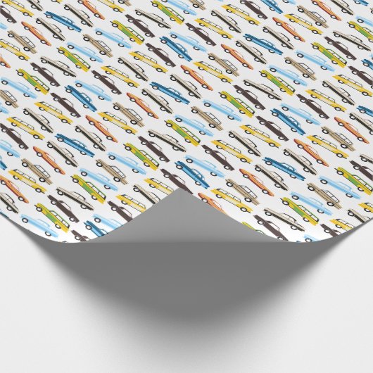 Vintage auto's inpakpapier (Hoek)