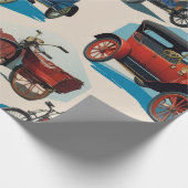 Vintage auto's inpakpapier (Hoek)