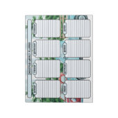 Vintage auto's Kerst Weekplanner Notitieblok (Linkerzijde)