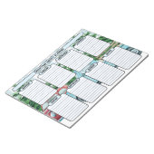 Vintage auto's Kerst Weekplanner Notitieblok (Schuin)