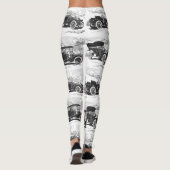 Vintage auto's kunst leggings (Achterkant)