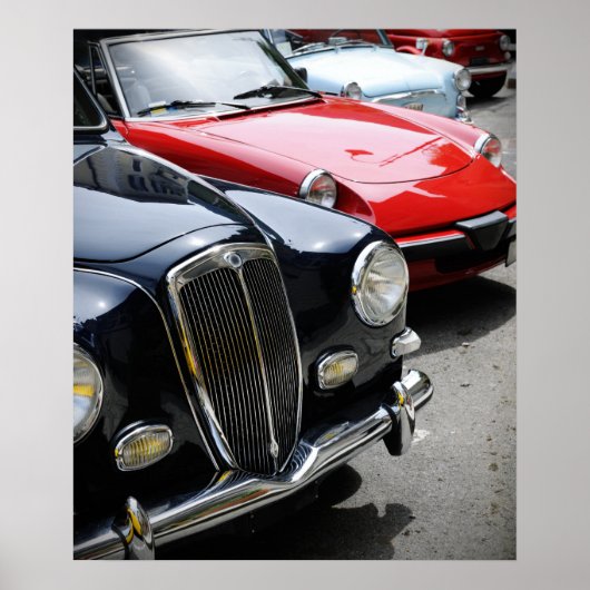 Vintage-auto's Poster (Voorkant)