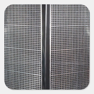 Vintage auto's rooster vierkante sticker