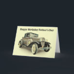 Vintage Auto's Tekst vaderdag geboortedag bewerken Kaart<br><div class="desc">Elke Vintage Car Lover zal van deze houden! Verander de tekst om uw gelegenheid aan te passen.</div>