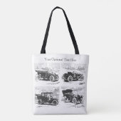 Vintage-auto's Tote Bag (Achterkant)