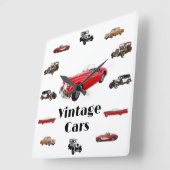 Vintage auto's wandklok (Hoek)