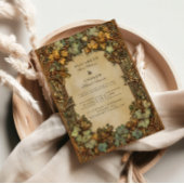 Vintage Autumn Botanical Wedding Kaart