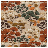 Vintage Autumn Floral Botanical Pattern Stof (Close Up)