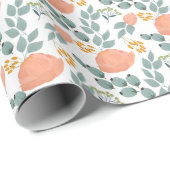 Vintage Autumn Flowers Cadeaupapier (Rol Hoek)