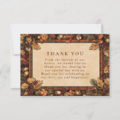 Vintage Autumn Woodland Romance Bedankkaart (Voorkant)